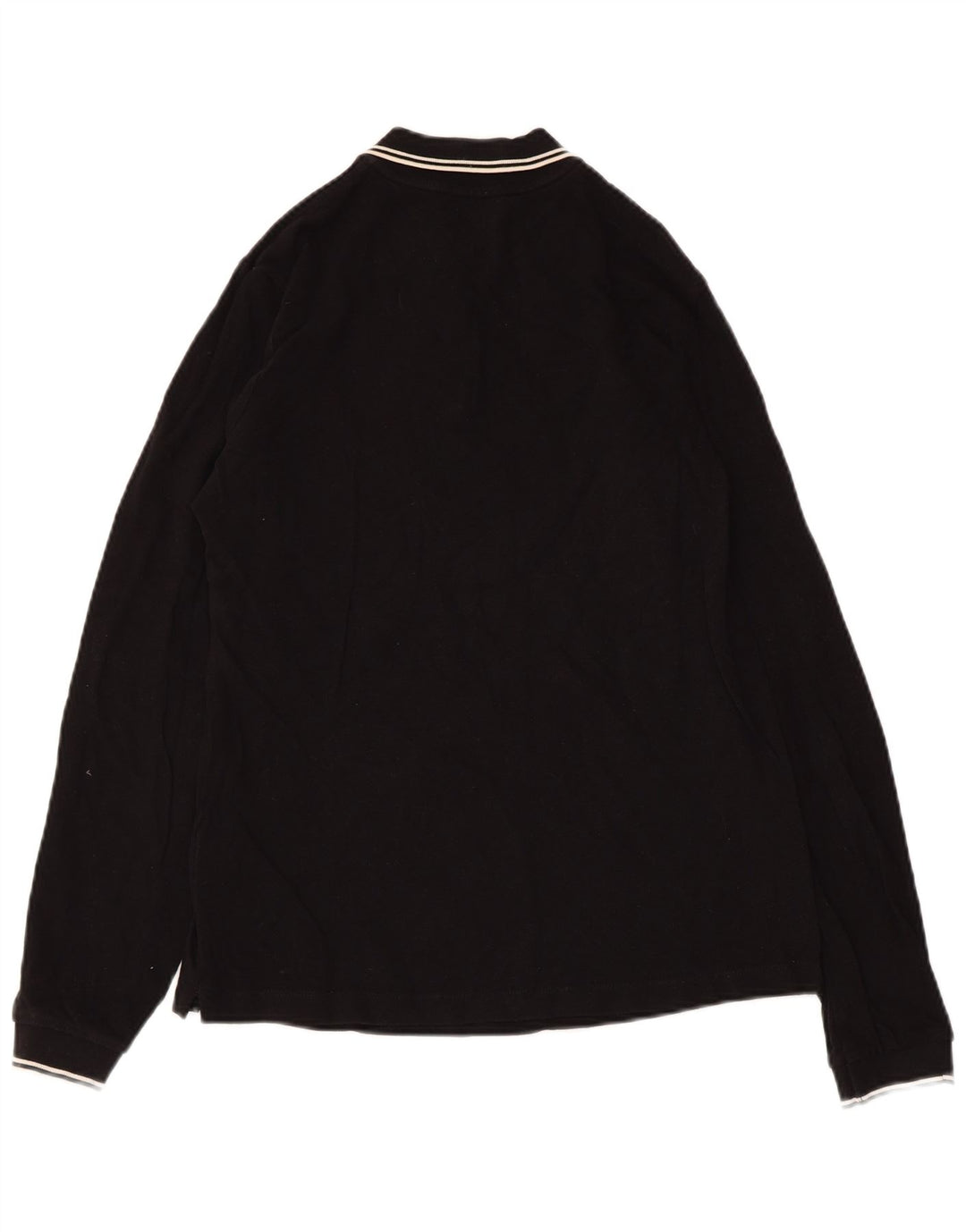 Polo MONCLER da donna a maniche lunghe UK 12 cotone medio nero