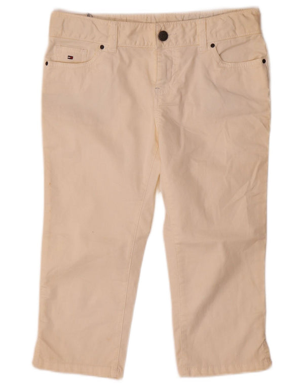 Pantaloni Capri per ragazze Tommy Hilfiger 13-14 anni W28 L16 Cotone Beige
