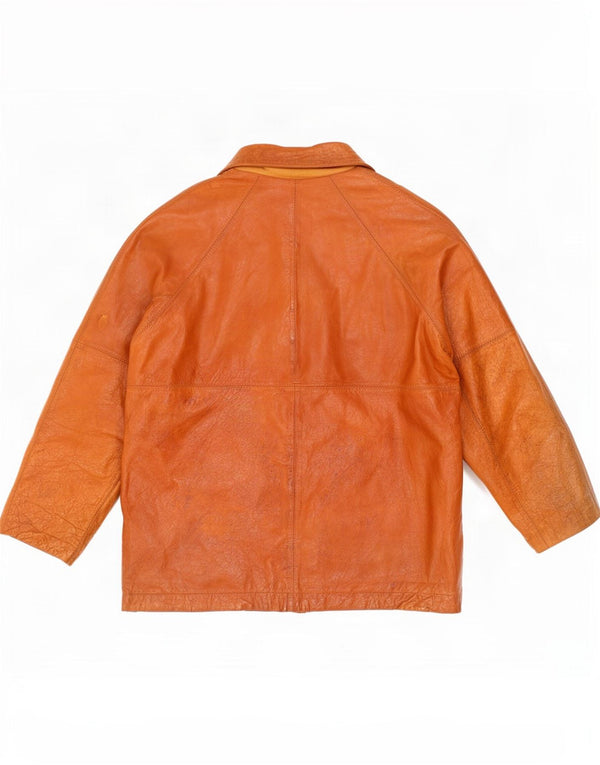 Giacca in pelle vintage da uomo UK 42 XL Marrone