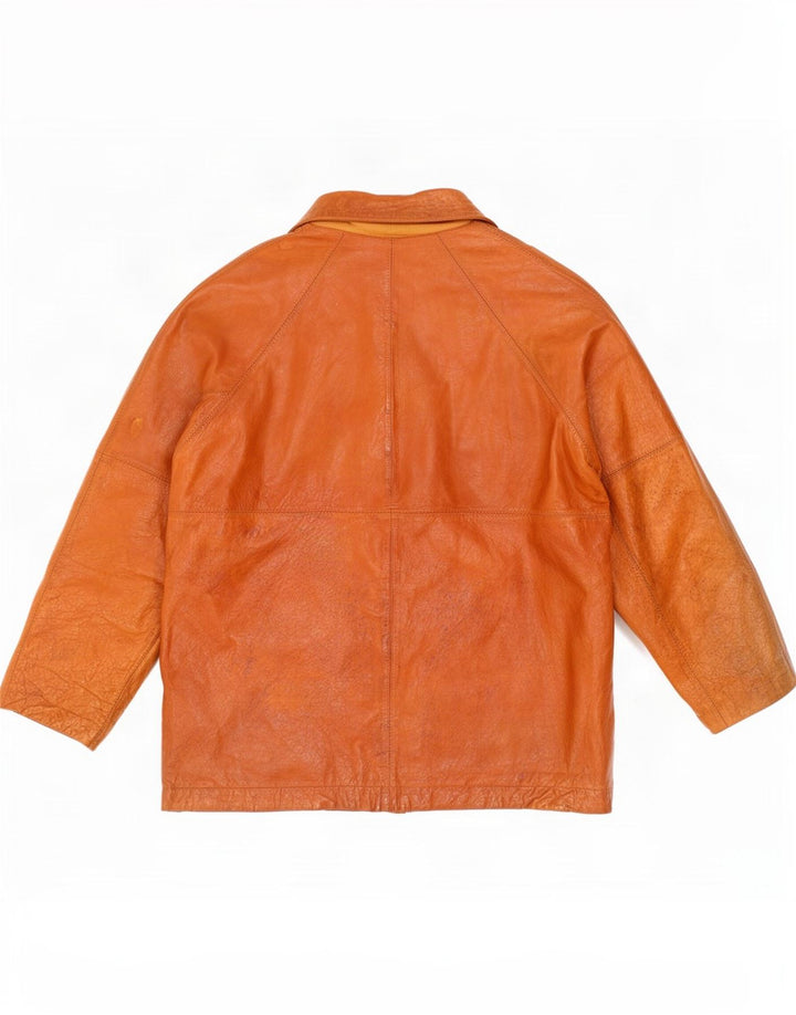 Giacca in pelle vintage da uomo UK 42 XL Marrone