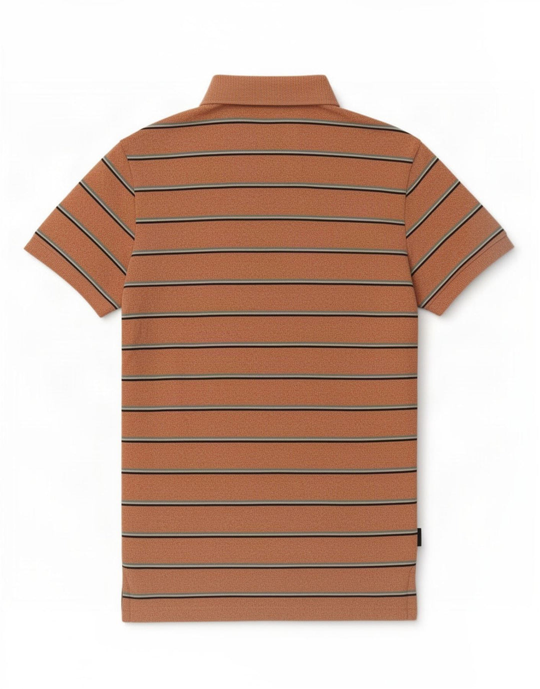 Polo da uomo Superdry piccola in cotone a righe arancioni