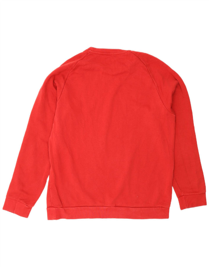 Felpa Adidas Uomo Maglione Grande Rosso Cotone