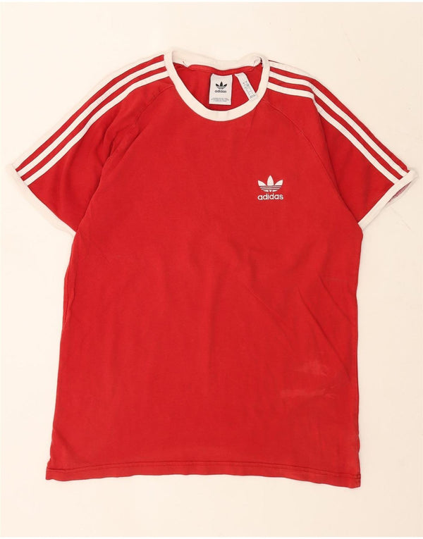 T-shirt da uomo Adidas Top Large rossa in cotone