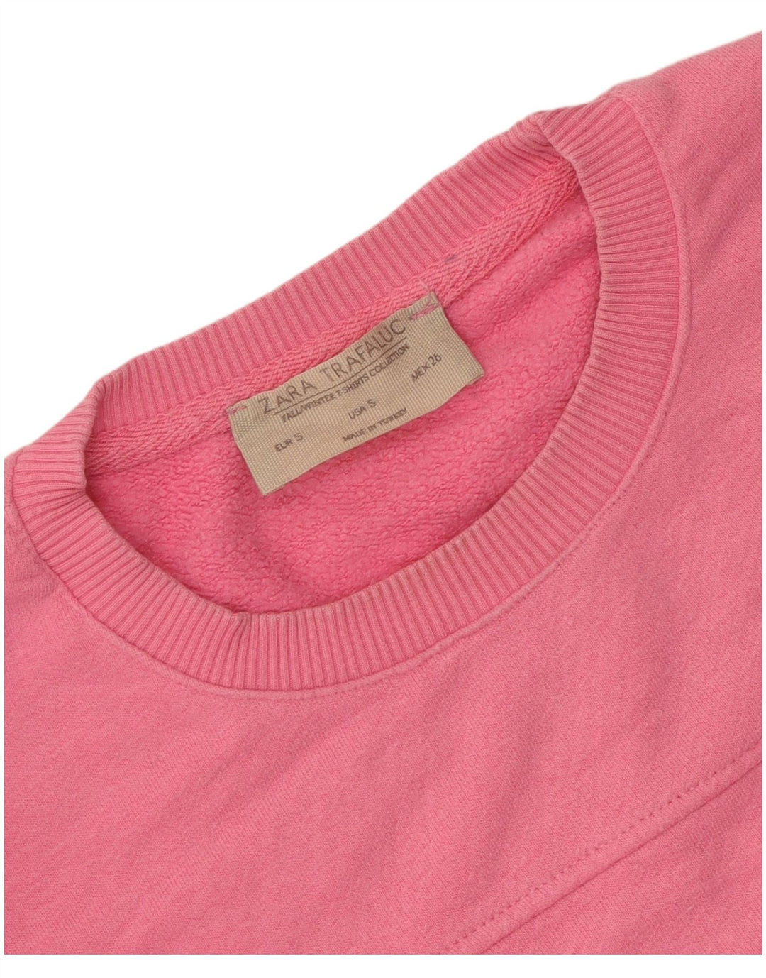 Felpa oversize da donna Zara UK 10 piccola rosa