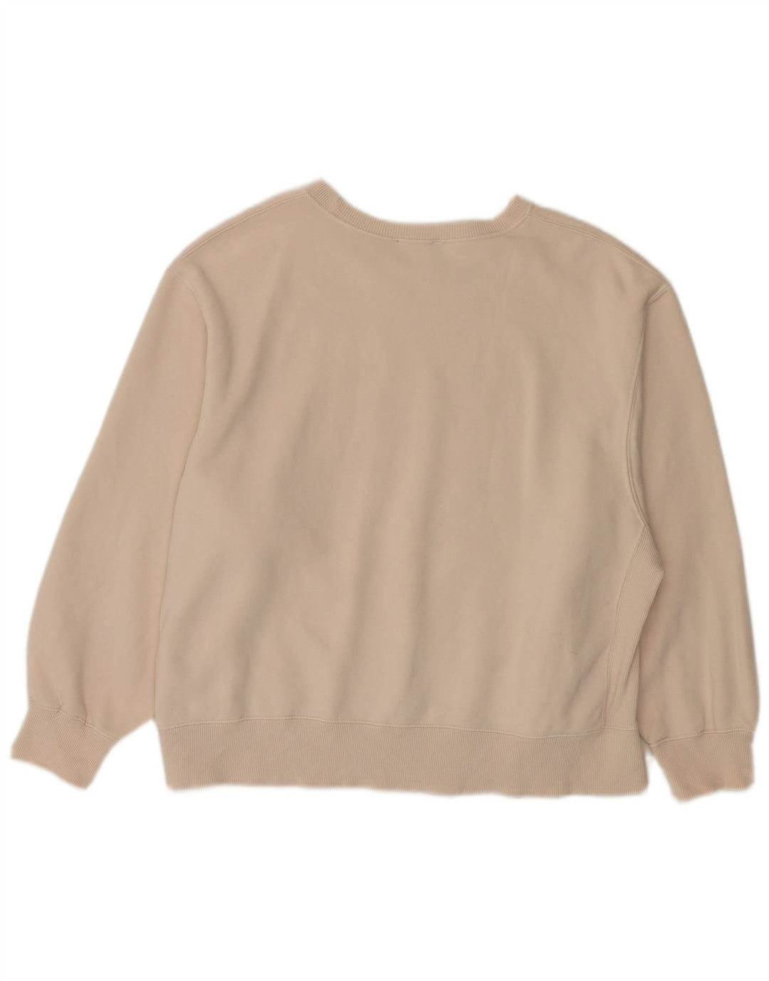 Felpa oversize da donna Zara, maglione UK 16, grande, cotone beige