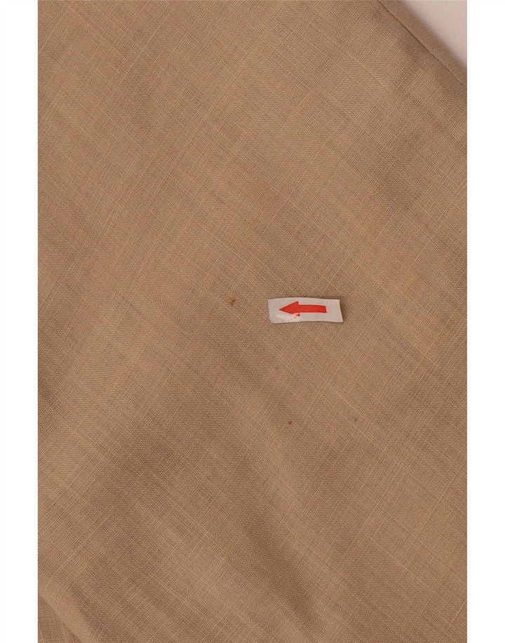 Pantaloni da abito dritti da uomo Marks & Spencer W34 L29 Lino beige