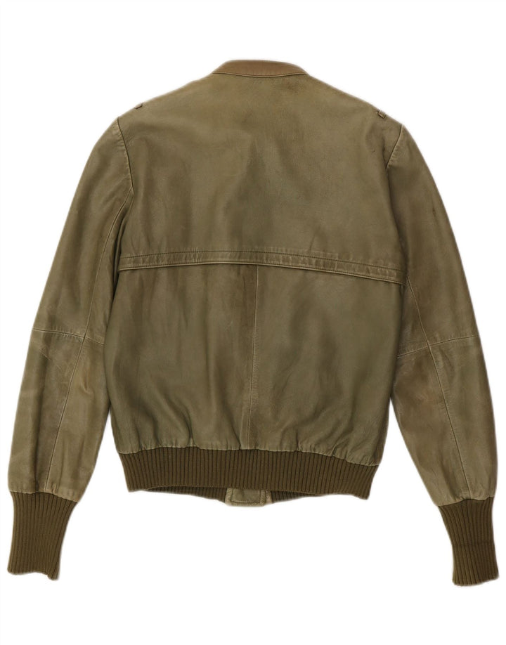 Giacca in Pelle Donna Seventy IT 42 Pelle Verde Medio