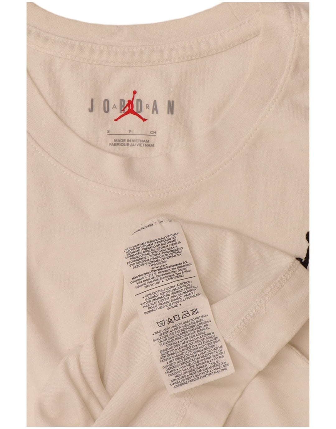 T-shirt Jordan da uomo Top piccola in cotone bianco