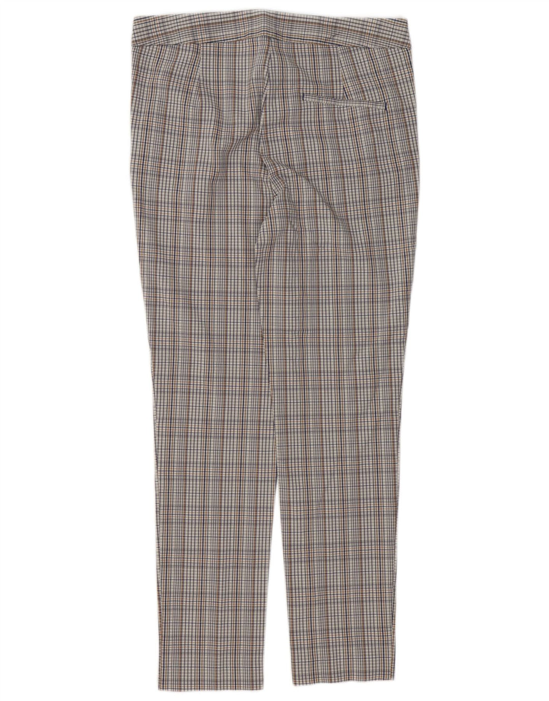Pantaloni chino slim da donna Zara medi W30 L27 viscosa a quadri grigi