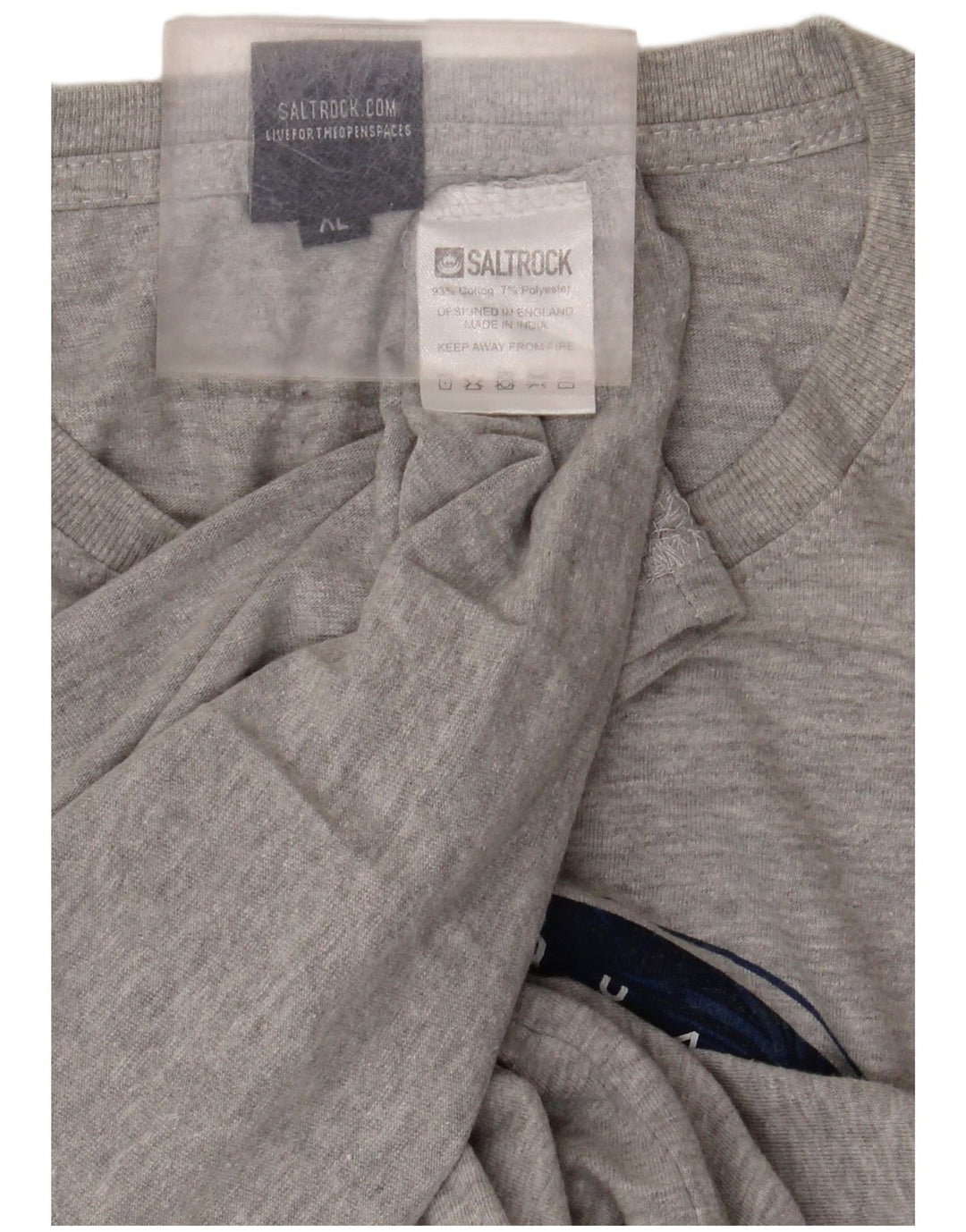 T-shirt grafica da uomo SALTROCK Top XL in cotone grigio
