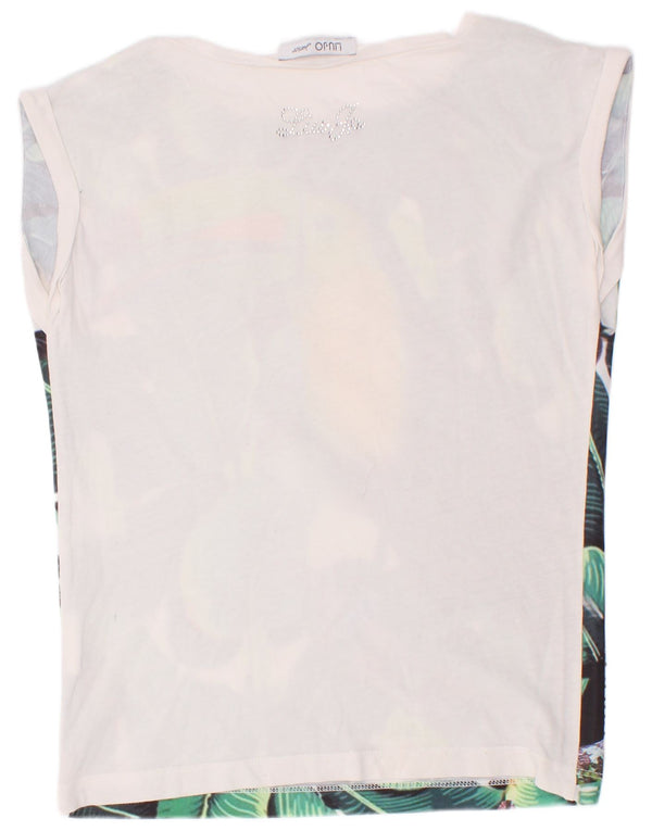 T-shirt grafica per ragazze Liu Jo Top 9-10 anni Festival floreale verde
