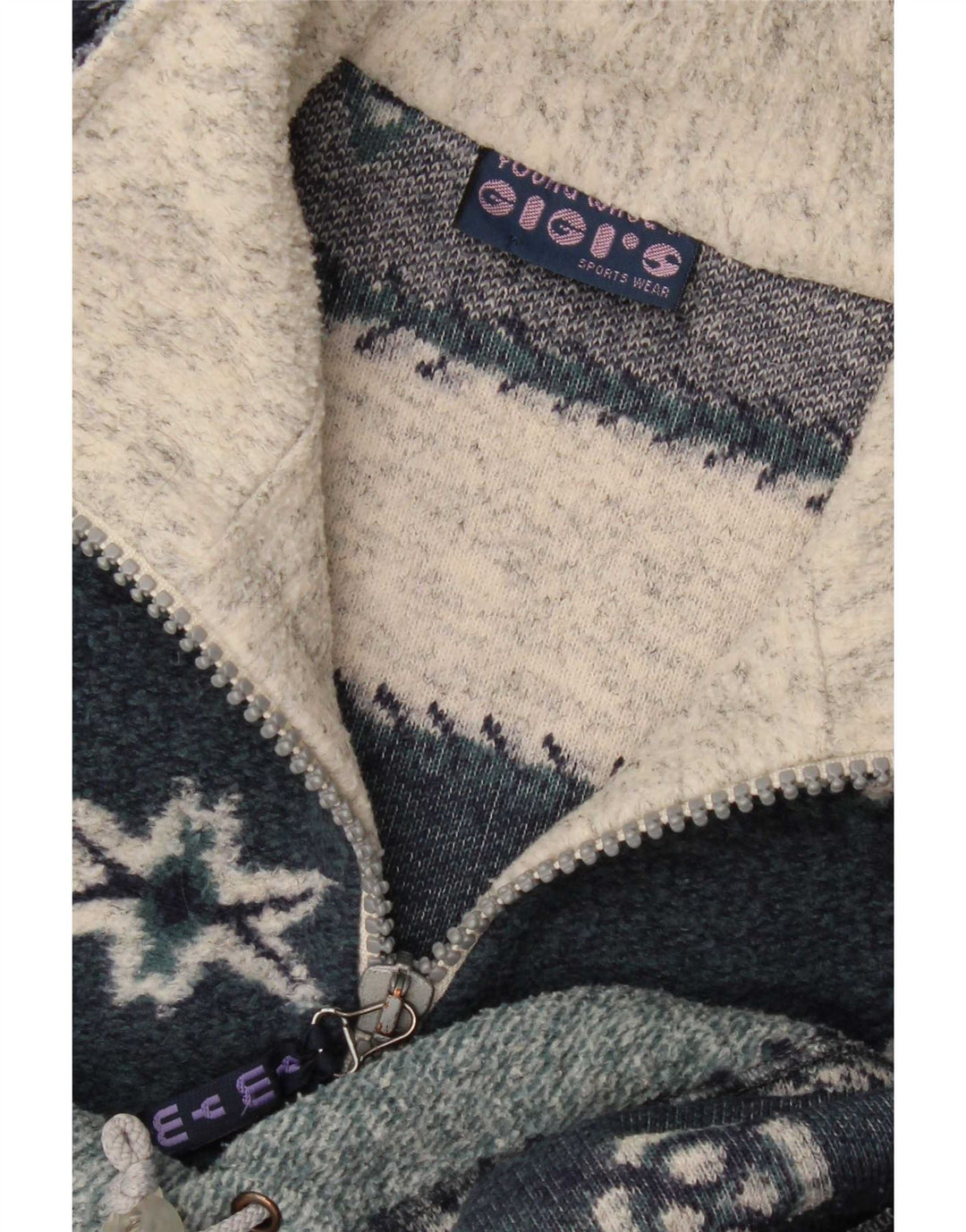 Maglione da uomo con collo con zip di Gigi 2XL Fair Isle multicolore