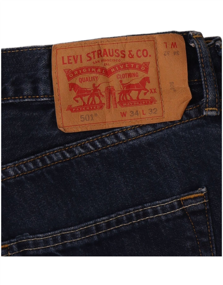 Levi's Uomo 501 Jeans dritti W34 L32 Cotone blu navy