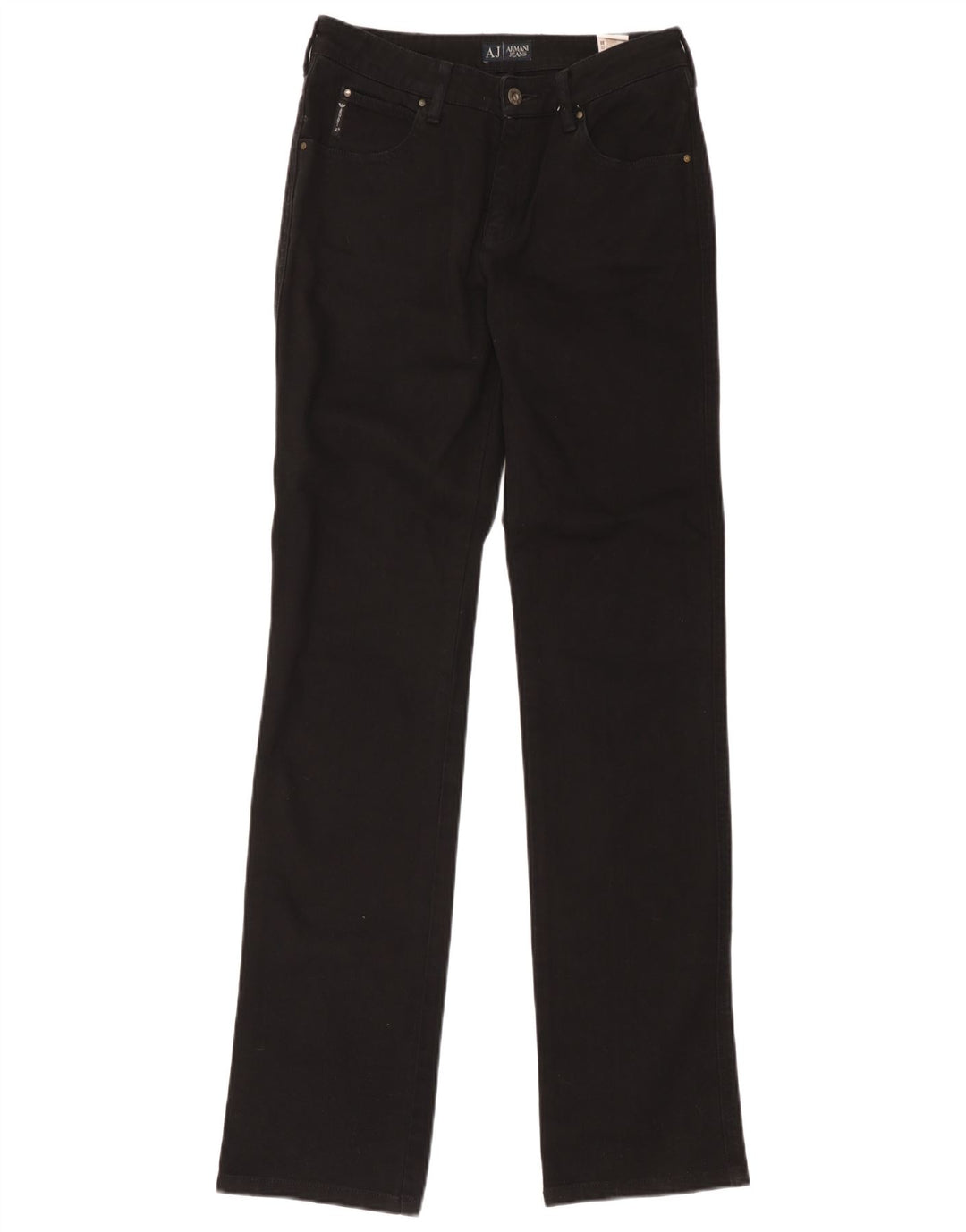 Jeans dritti da donna Armani W29 L33 cotone nero