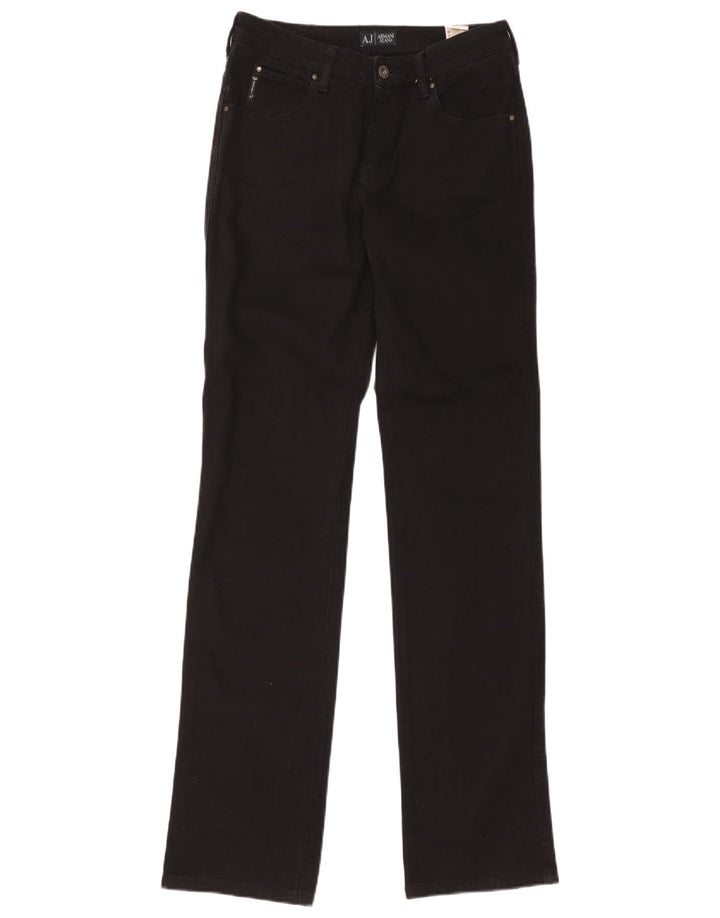 Jeans dritti da donna Armani W29 L33 cotone nero