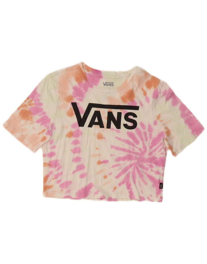 T-shirt grafica corta da donna VANS Top UK 8 Small multicolore Tie Dye