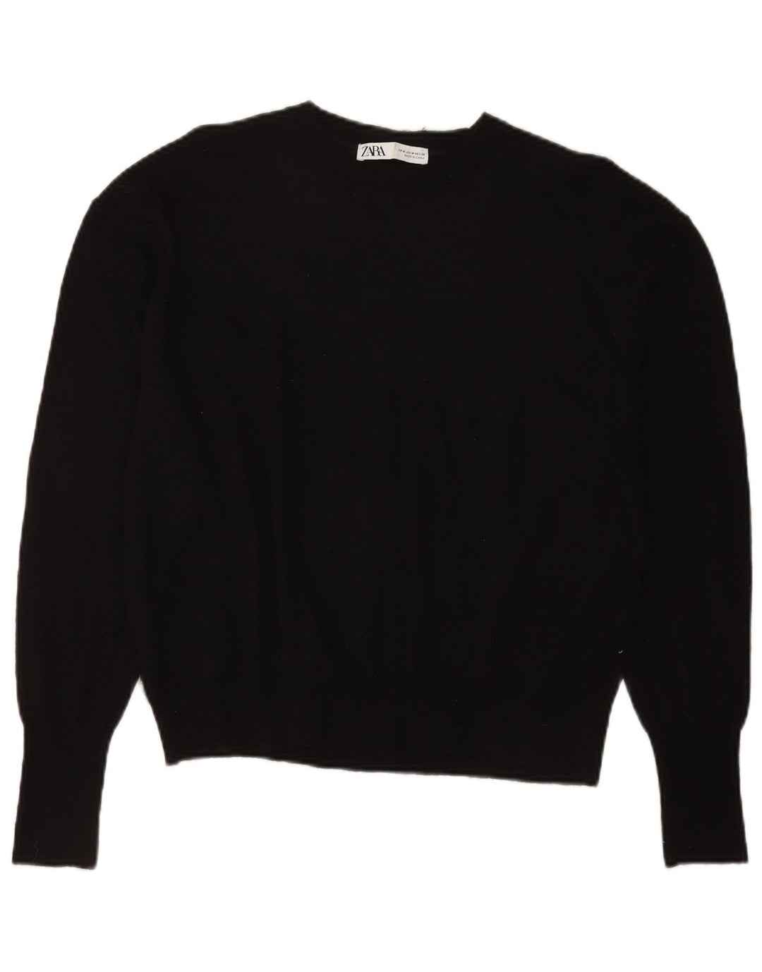 Maglione maglione oversize con scollo a barca da donna Zara UK 14 medio nero