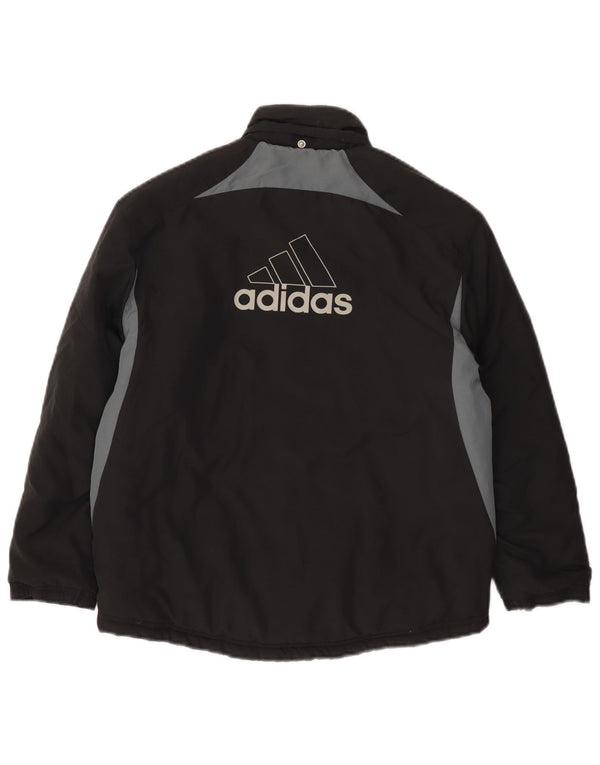 Giacca a vento con grafica ADIDAS per ragazzi 9-10 anni, color block nero