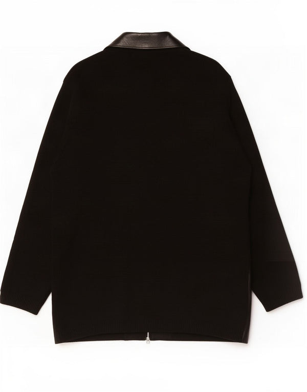 Giacca in pelle da uomo MP UK 38 blocco colore nero medio