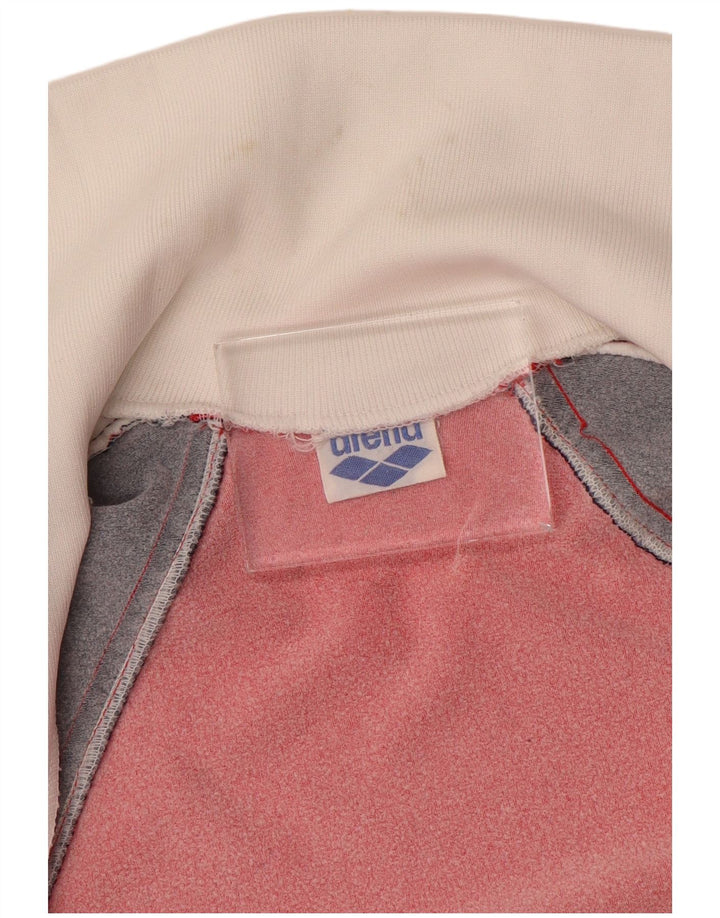 Giacca da ginnastica da uomo con grafica Arena, colore rosso medio, in poliammide