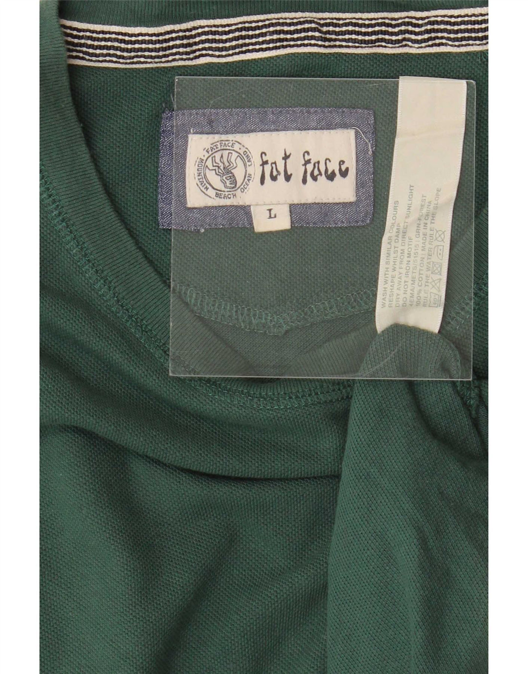 T-shirt da uomo Fat Face Top grande in cotone verde