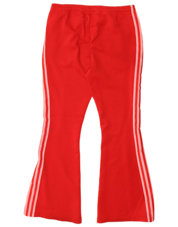 Pantaloni da tuta Adidas da donna Flare UK 10 piccoli in cotone rosso