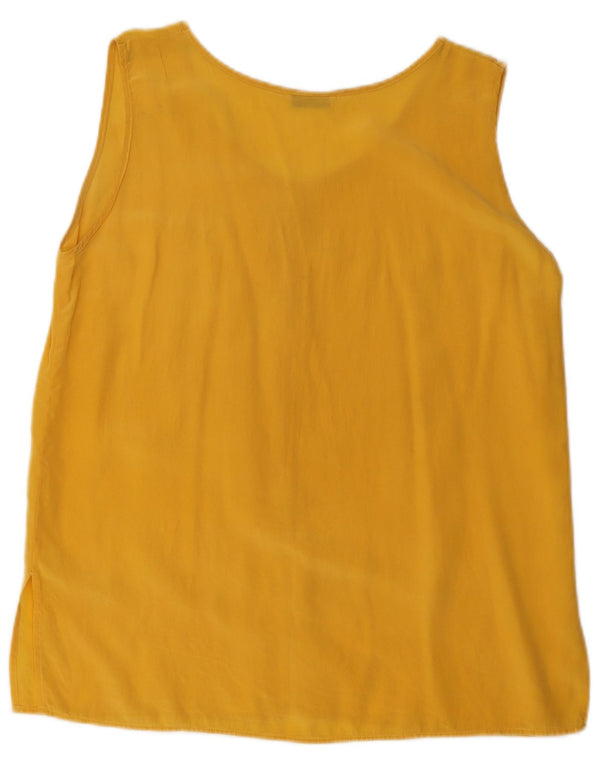 Blusa Smanicata Donna Alba Fornari IT 51 XL Seta Gialla