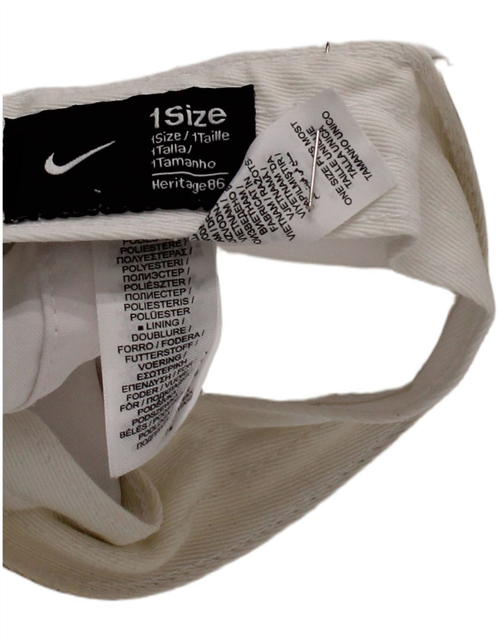 Berretto da baseball Nike Heritage da uomo, taglia unica, in poliestere bianco