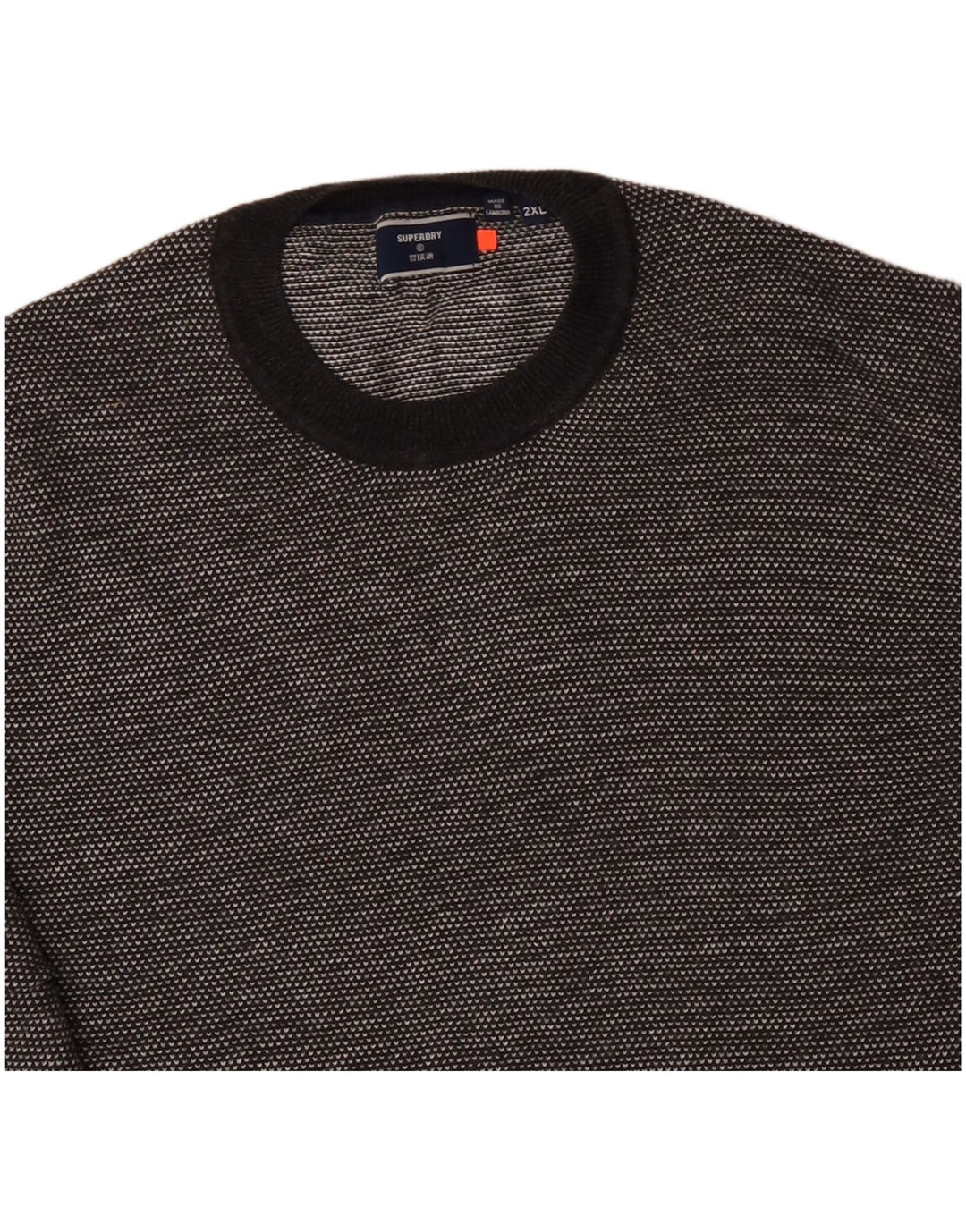 Maglione maglione girocollo da uomo SUPERDRY 2XL cotone grigio