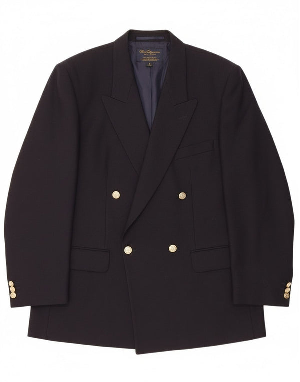 Giacca blazer doppiopetto da uomo Diplomat UK 42 XL Blu navy in lana vergine