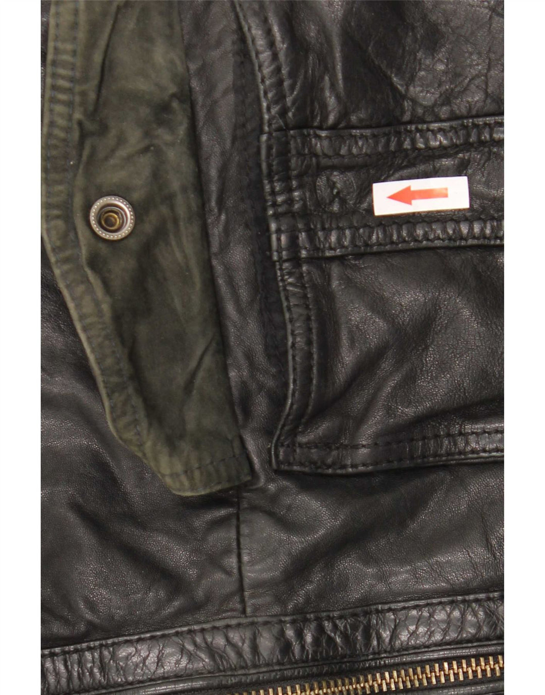 Giacca in pelle da uomo Massimo Dutti UK 42 XL Pelle di pecora nera