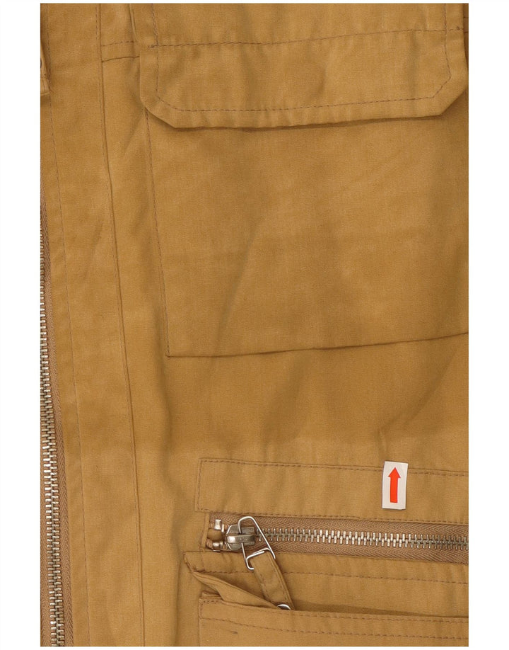 SEVEN 7 Gilet da uomo pratico UK 40 grande cotone beige