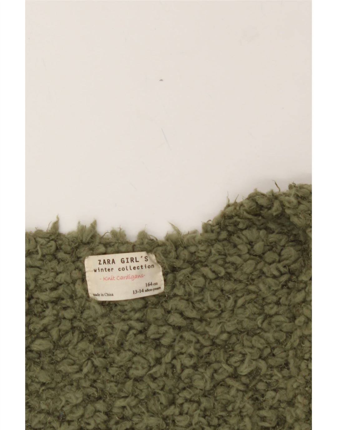 ZARA Girls Fleece Jacket 13-14 Years Green Polyester Vintage Zara and Second-Hand Zara from Messina Hembry 