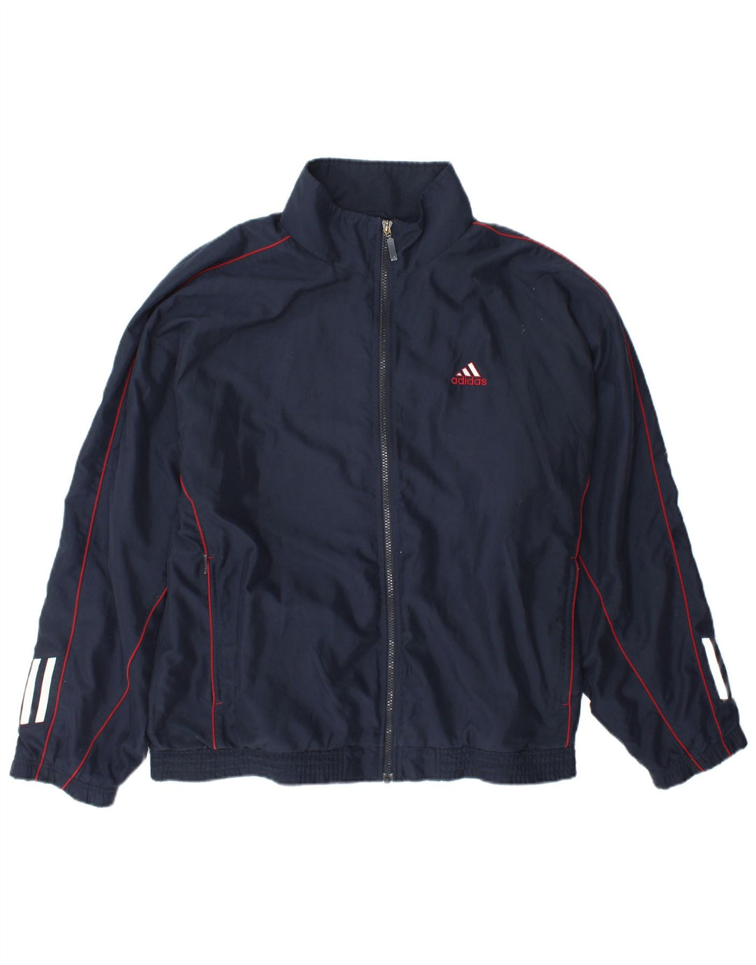 Giacca da tuta da uomo Adidas UK 42/44 Large Blu Navy Poliestere