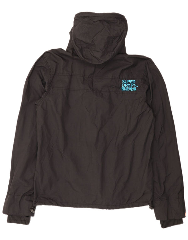 Giacca antipioggia da uomo con cappuccio Superdry UK 42 XL nylon nero