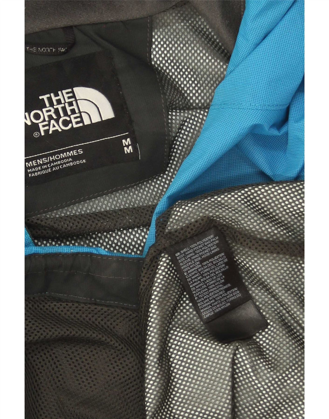 Giacca antipioggia da uomo con cappuccio The North Face UK 38 Poliestere blu medio