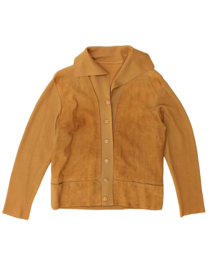 Maglione cardigan da donna VINTAGE UK 12 Beige medio