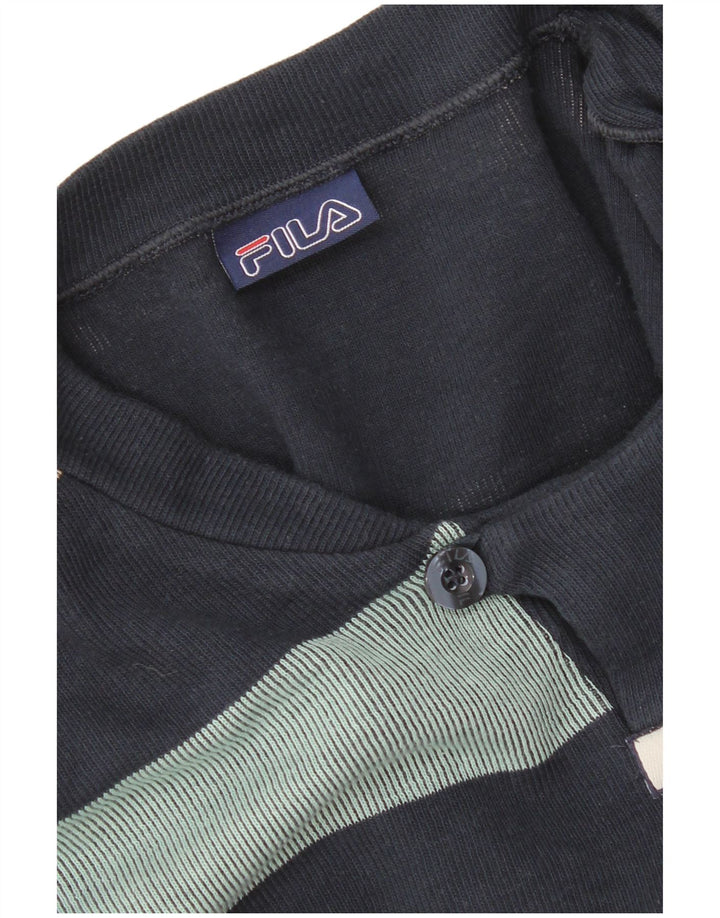 Maglia da uomo Fila a maniche lunghe XL blu navy a righe