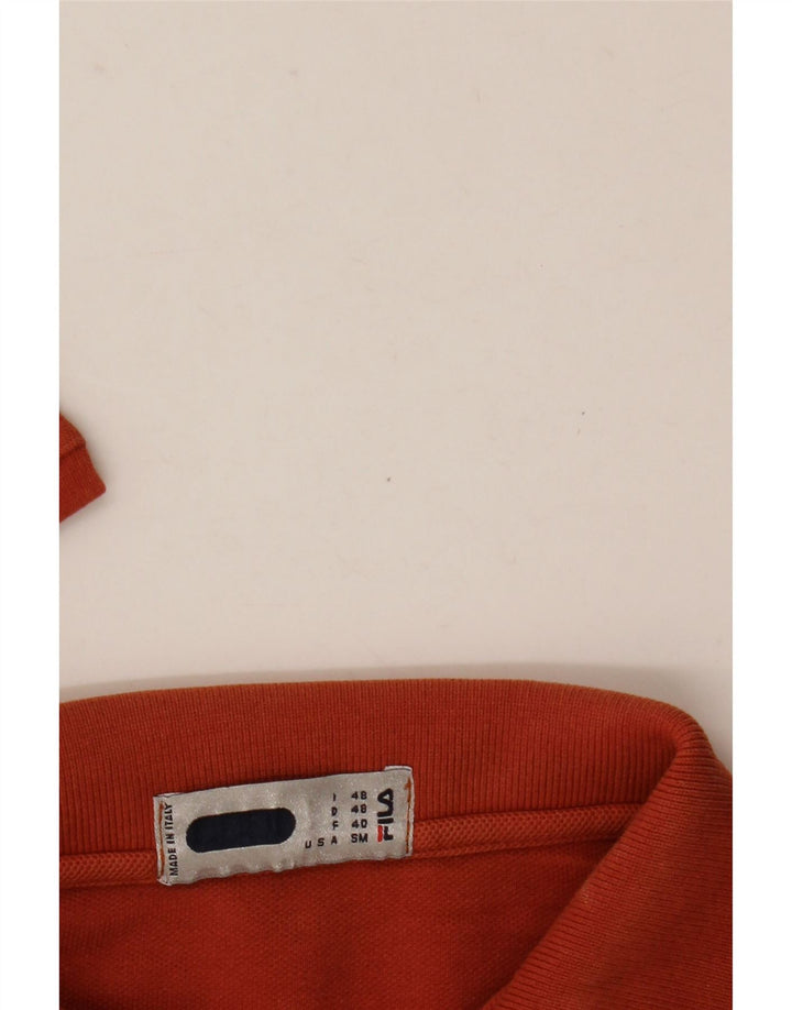 Polo da uomo a maniche lunghe Fila IT 48 arancione medio