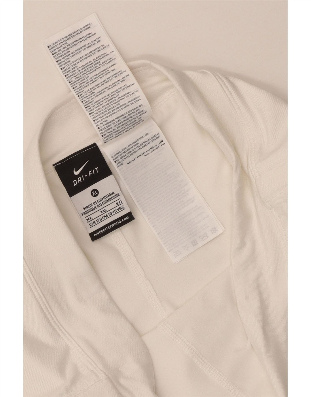 Gonna Nike Dri Fit per ragazze 13-14 anni XL poliestere bianco