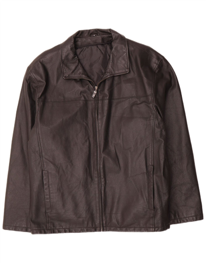 Giacca in pelle da uomo Angelo Litrico UK 42 XL Nera