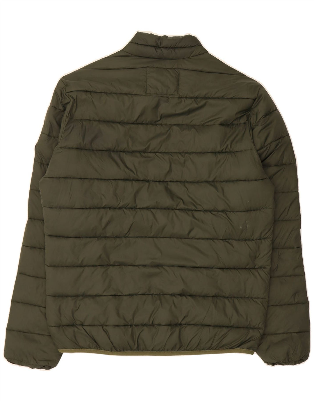 JACK & JONES Mens Padded Jacket UK 38 Medium Khaki Nylon Vintage Jack & Jones and Second-Hand Jack & Jones from Messina Hembry 