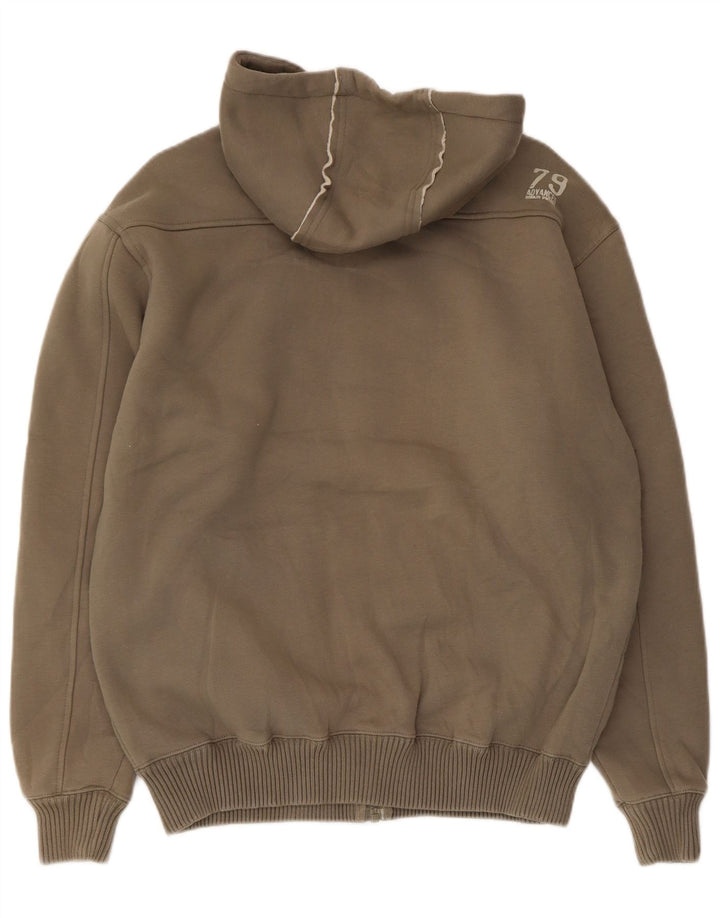 Felpa con cappuccio e zip Sherpa grafica da uomo Slam XL poliestere marrone