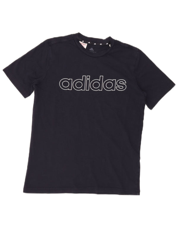 T-shirt grafica ADIDAS per ragazzi 13-14 anni in cotone blu navy