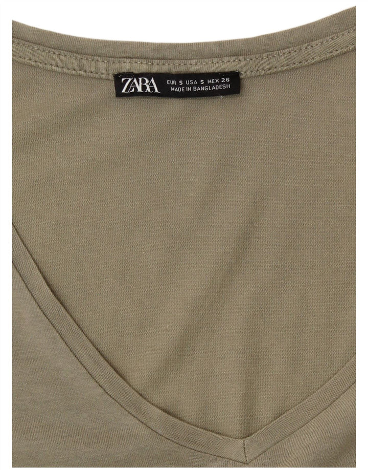 Abito a trapezio da donna Zara UK 10 piccolo kaki