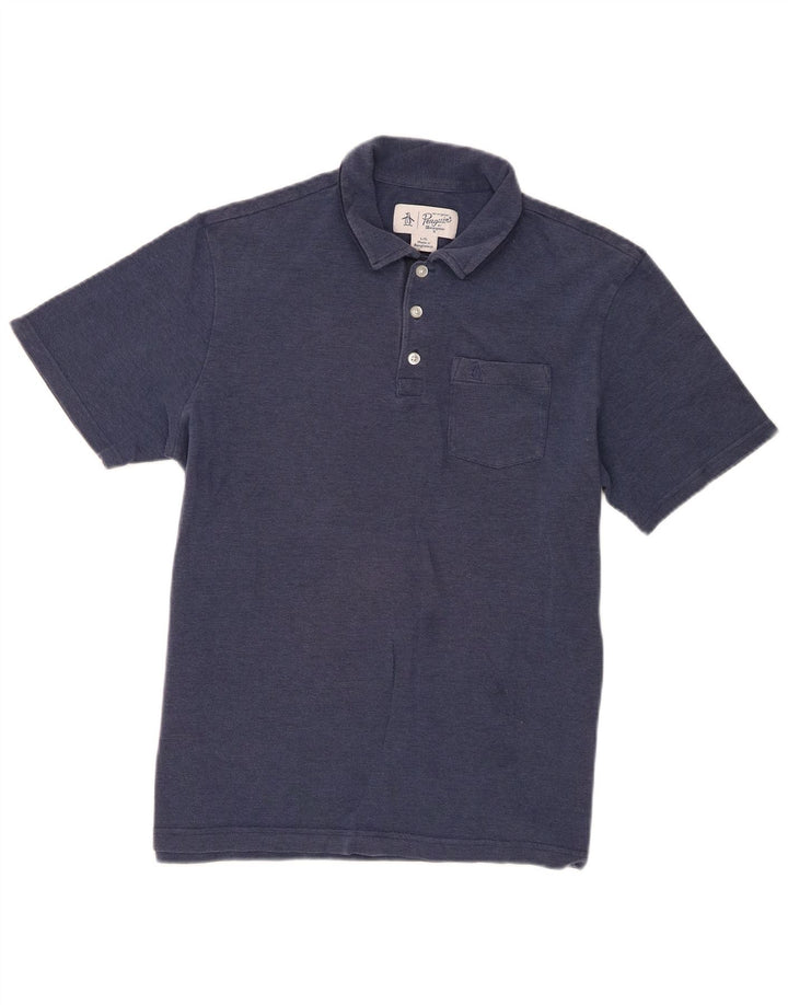 Polo da uomo Penguin grande in cotone blu navy