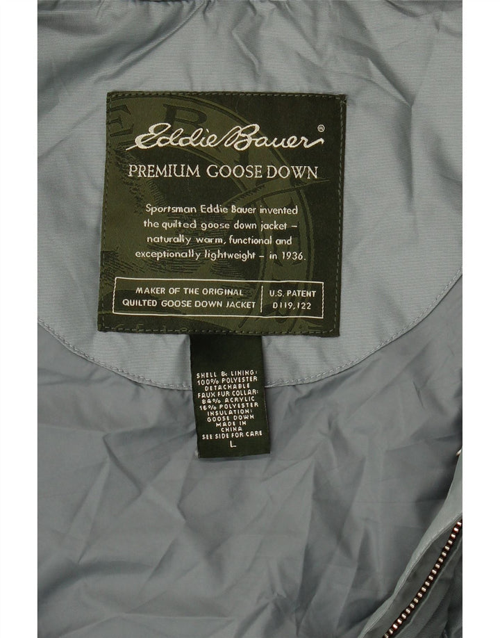 Gilet imbottito da donna Eddie Bauer UK 16 grande poliestere blu
