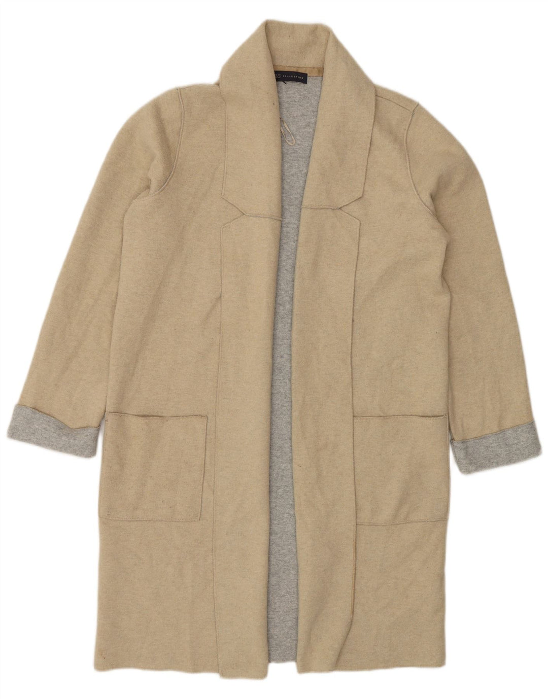 Cappotto aperto da donna Marks & Spencer UK 14 Poliestere grigio medio