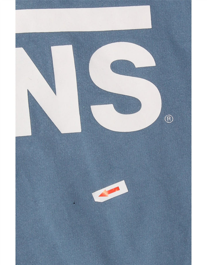 Felpa con cappuccio grafica da uomo Vans Large in cotone blu