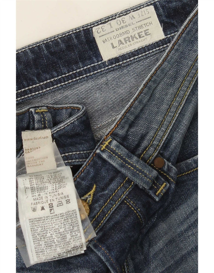 Jeans dritti regolari da uomo Diesel Larkee W30 L32 cotone blu